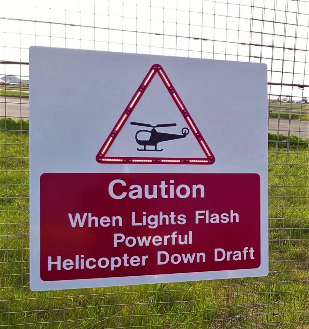 Helipad Warning Sign